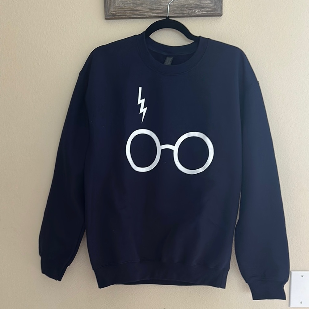 Harry Potter ⚡️ Navy Blue Crewneck Sweatshirt NEW NEVER WORN